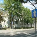Blok mieszkalny znajdujący się w miejscu dawnej synagogi w Bełchatowie
